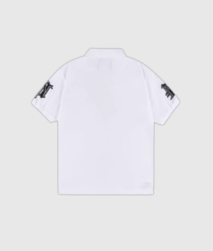 Unknown London Academy Polo T Shirt White (2)