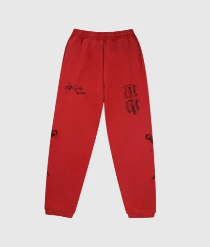 Unknown London Dagger Joggers Red (3)