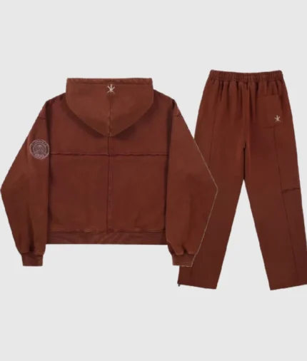 Unknown London Panelled Tracksuit Brown (6)