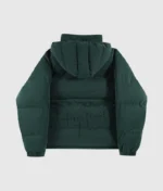 Unknown London Puffer Zip up Jacket Green (2)