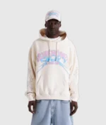 Unknown Puff Print Logo Hoodie Pink (3)