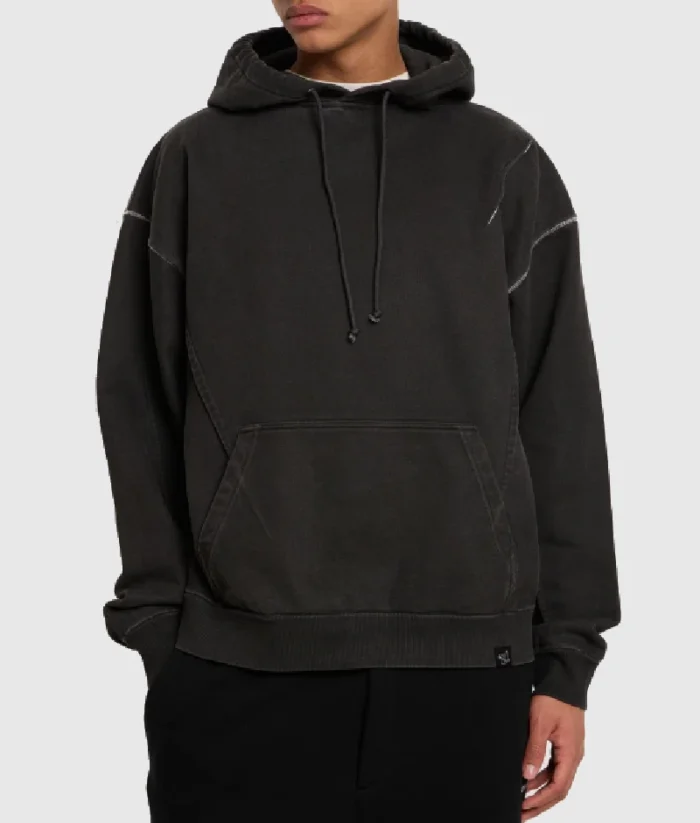 Unknown Universe Logo Cotton Blend Hoodie Black (1)