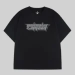 RETRO LOGO RHINESTONE TEE – BLACK