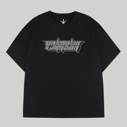 RETRO LOGO RHINESTONE TEE – BLACK