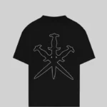 RETRO LOGO RHINESTONE TEE – BLACK G