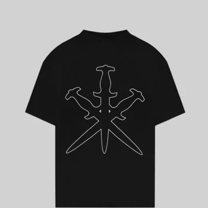RETRO LOGO RHINESTONE TEE – BLACK G