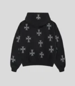 Unknown London Black White Rhinestone Hoodie g