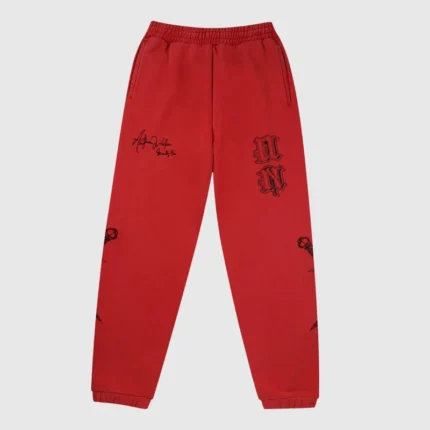Unknown London Dagger Joggers Red