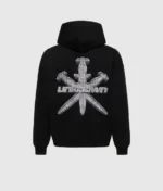 Unknown London Iced Out Style Dagger Hoodie Black