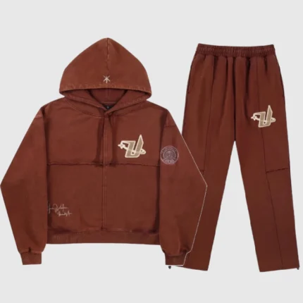 Unknown London Panelled Tracksuit Brown