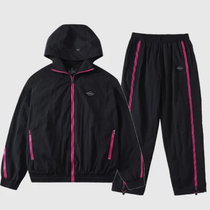 Unknown London Rhinestone Tracksuit Black